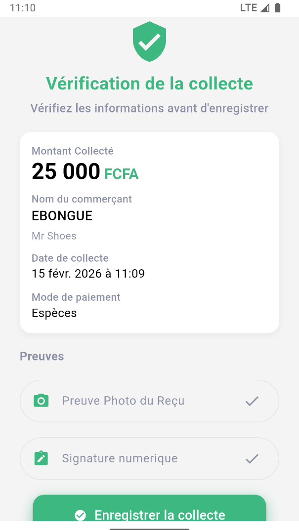 Vérification de la collecte